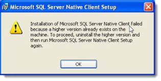 Is Not A Valid Installation Package For The Product Microsoft Sql Server Native Client