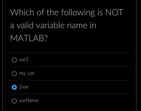Is Not A Valid Variable Name Matlab