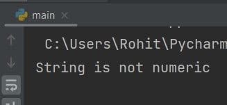 is not numeric python
