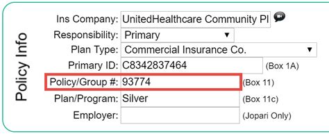 is policy number the same as group number