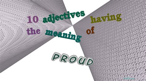 is proud a adjective