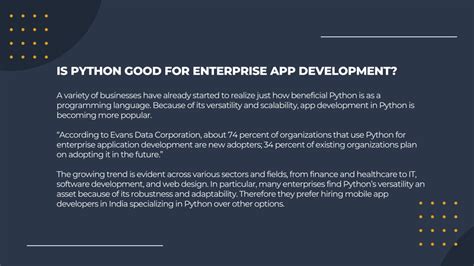 is python good for application development