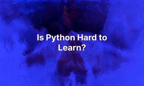 is python language hard to learn