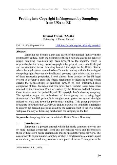 Is Sampling Copyright Infringement