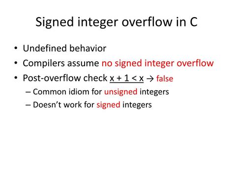 is signed integer overflow undefined behaviour