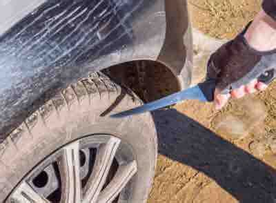 is slashing tires illegal