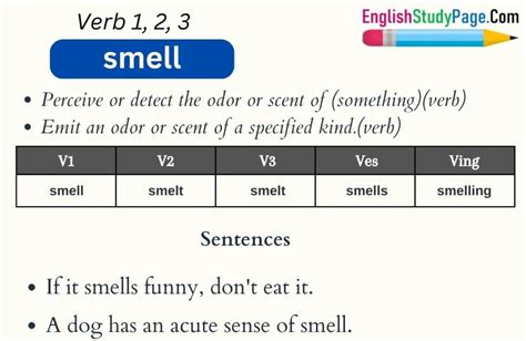 Is Smells A Verb