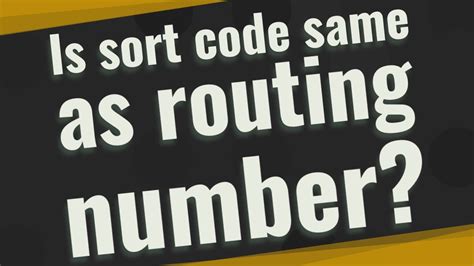 is sort code and transit number the same