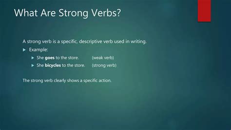 Is Strong A Verb