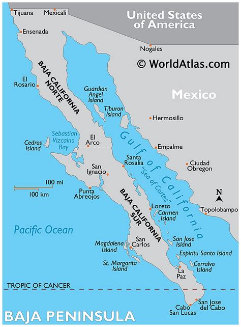 is the baja peninsula part of california