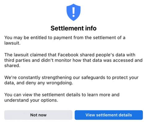 is the facebook settlement claim legit