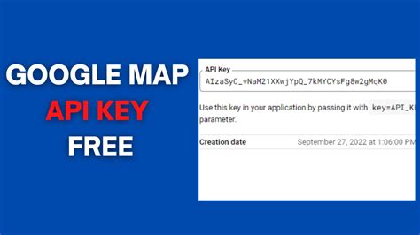 is the google api key free