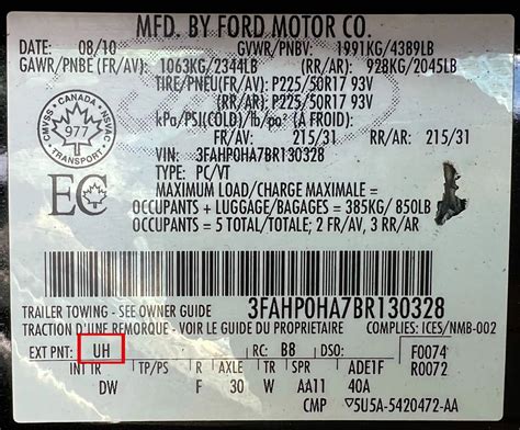 is the paint code in the vin number