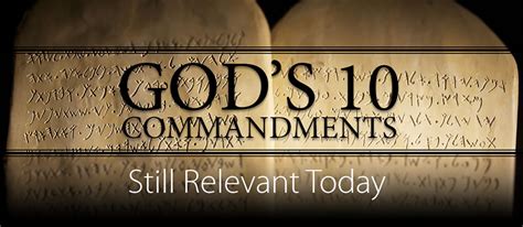 is the ten commandments still relevant today