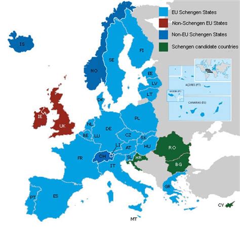 is the usa a schengen country