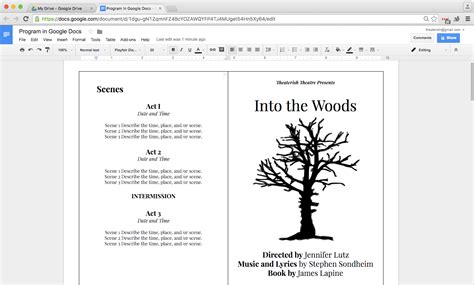 is there a booklet template in google docs