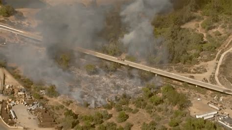 is there a brush fire in san diego