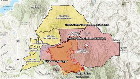 is there a fire in chula vista today map san diego