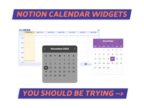 is there a notion calendar widget for mac