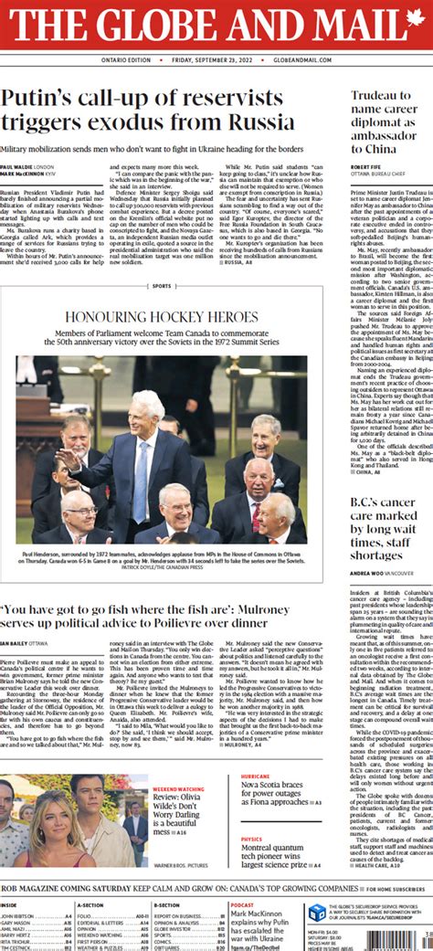 is there a problem with the globe and mail today