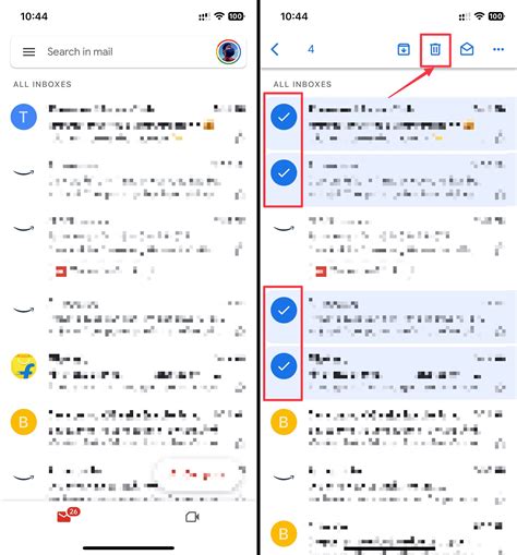 is there a way to delete all emails in gmail on iphone