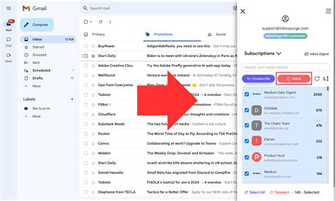 is there a way to mass delete emails in gmail mobile