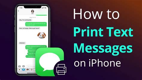 is there a way to save and print text messages from iphone