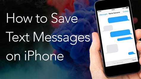 is there a way to save text messages from iphone