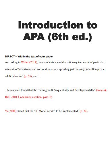 is there an introduction in apa format