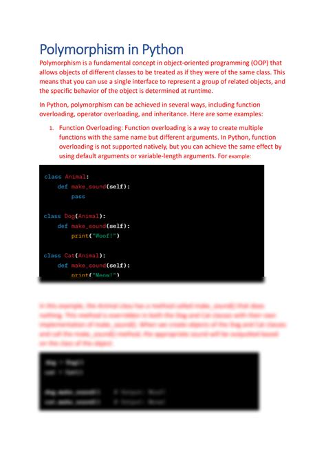 is there polymorphism in python