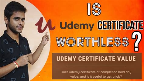 is udemy certificate valid for job
