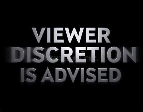 is viewer advised discretion