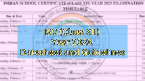 isc board result 2023 date class 12