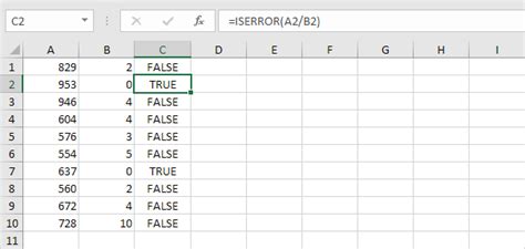 IsError Excel Function