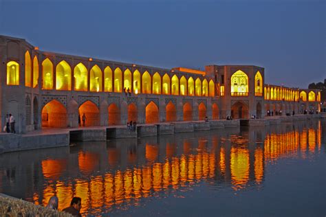 isfahan iran city famous bridge