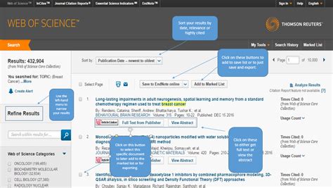 isi web of science database search