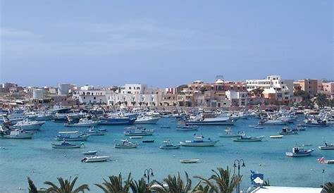 Isla Lampedusa Italia The Jewel nd Laid On The Crystal Clear Sea