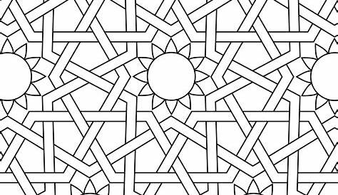 Gambar Islamic Pattern Coloring Page Free Printable Pages Click View