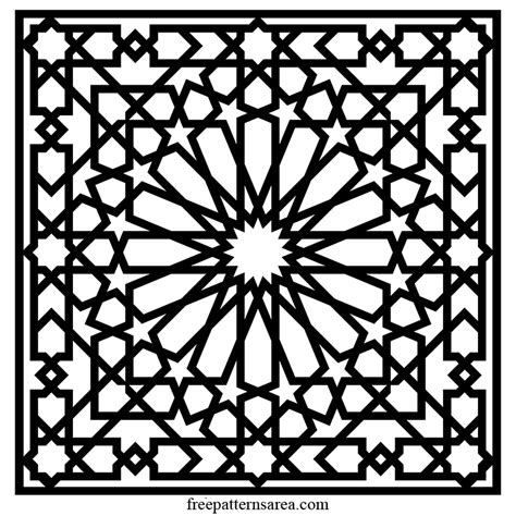 Islamic Arabesque Geometric Art Vector Pattern