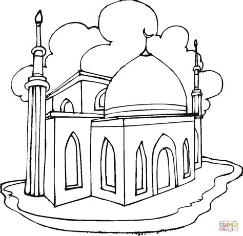 Ausmalbild Moschee Ausmalbilder kostenlos zum ausdrucken Ausmalen, Ausmalbilder