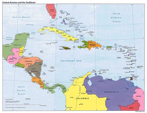 islands of central america map