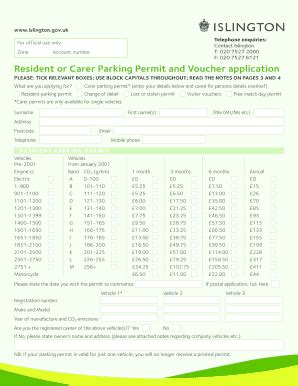 islington resident parking permit cost
