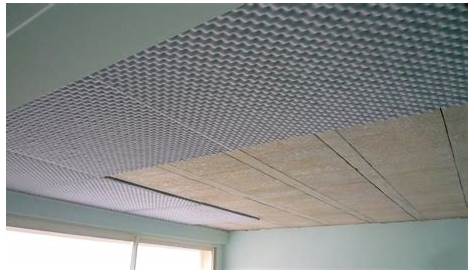 Isolant Phonique Plafond A Coller Pose De Panneaux En Sousface De Dalle ISOPROM