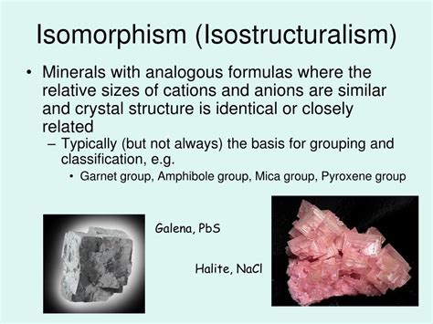 Isomorphous Crystals Examples