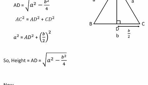 Area of Isosceles Triangle Formula, Examples, Definition