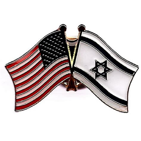 israel american flag pin