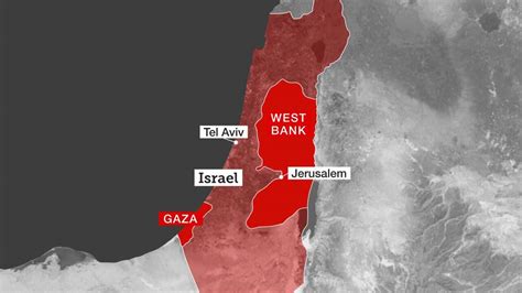 israel and palestine conflict map