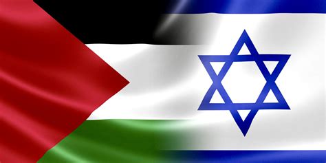 israel and palestine flag together