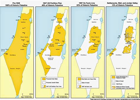 israel and palestine map over time