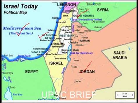 israel and palestine map upsc